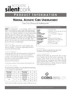 SilentCork Product Sheet 12mm